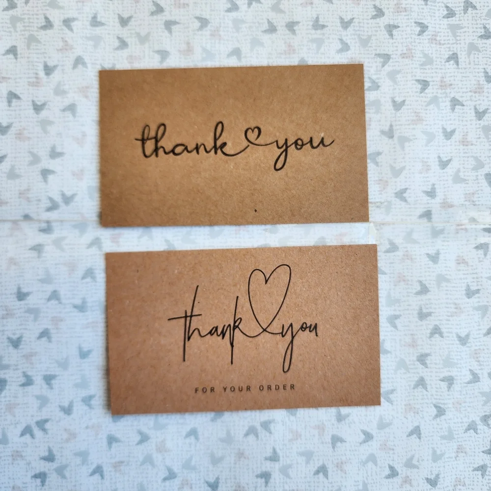 100 PC kraft business card and Stickers